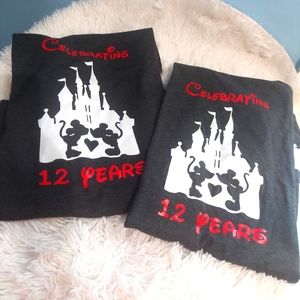 Mickey & Minnie Celebrating 12 Years Shirts
